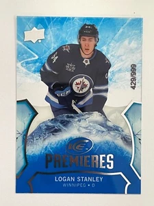 2020-21 Upper Deck ICE Premieres Jets Logan Stanley Rookie /999 #136 - Picture 1 of 2