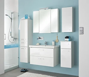 Pelipal Badmöbel > Badmöbel CARINA 02 > weiß Glanz 83 cm Keramik-Waschtisch NEU - Bild 1 von 7