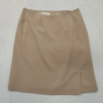 Маленькая изысканная юбка женская размер 12 бежевая линия классическая карьерная повседневная дамская - Изображение 1 из 4