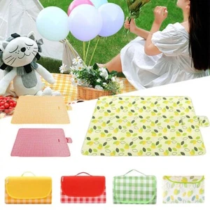 Picnic Blanket Beach Blanket Outdoor Camping Mat Waterproof Sandproof Foldable - Picture 1 of 24