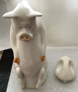 Vintage Schwein Teekanne Carlton Ware Designer Roger Mitchell von 1970/80 19cm hoch - Bild 1 von 9