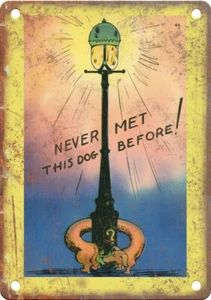1940s Linen Comic Post Card Curt Teich MWM 12" x 9" Reproduction Metal Sign ZJ67 - Bild 1 von 1