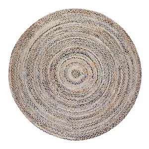 Anji Mountain 6 ft. Round Kerala Denim & Jute Rug - Picture 1 of 2
