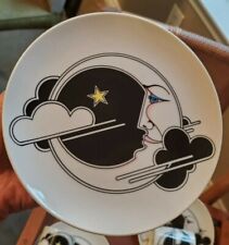 1 x 1979 Fitz and Floyd Variations Stars & Moon 7" Ceramic Lunch/Dessert Plate