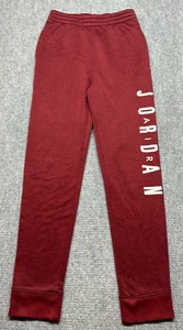 Air Jordan Activewear Pants Kids Youth Boys XL Red Spellout Logo Pull On Stretch - Picture 1 of 11