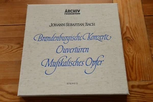 J. S. BACH Brandenburgische Konzerte / Ouvertüren / Musikalisches Opfer 5 LP box - Picture 1 of 6