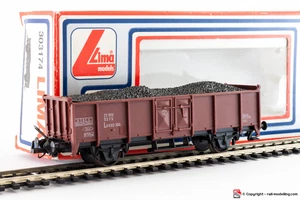 LIMA 303174 - H0 1:87 - Carro merci scoperto UIC FS con carico carbone - Foto 1 di 2