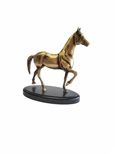 Bronze Finish Brass Horse Statue - Picture 1 of 5