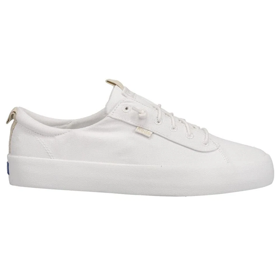 Keds Womens Kickback White Fashion Sneaker Size 5.5 (7802733)