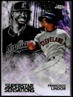 2018 Topps Chrome Superstar Sensations #SS-8 Francisco Lindor - Image 1 of 2