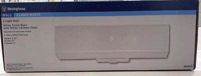 Accesorio de pared interior de dos luces con salida de conveniencia al suelo nuevo y en caja Foto 1 de 4