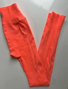 NEU S Free People FP Movement Compression Rib Seamed Leggings Safety Orange - Bild 1 von 4