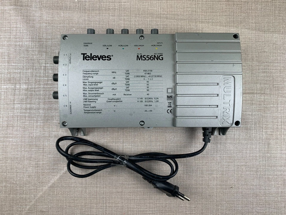 Televes Multischalter mit Netzteil MS56NG - Bild 1 von 2