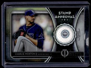 2020 Topps Tribute Stamp of Approval Relics Charlie Morton 86/150 Tampa Bay Rays - Picture 1 of 2