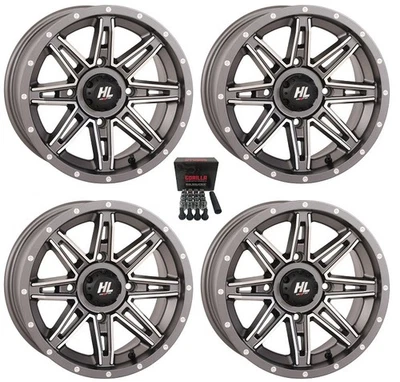 High Lifter by STI HL22 14" Wheels Gunmetal Kawasaki Teryx Mule - Image 1 of 3