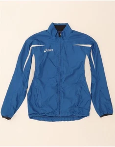 ASICS Mens Bomber Jacket UK 34 XS Blue Colourblock Polyester DF90 - Picture 1 of 4