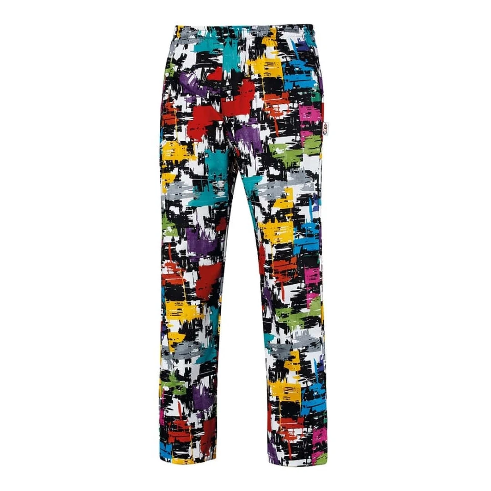 Pantalone Cuoco Unisex Coulisse Graphic Multicolor Egochef - Divisa Pizzaiolo - Immagine 1 di 1
