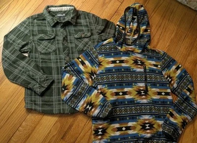 Camisa O'Neill Boys L xadrez de pressão total superfleece e capuz de lã ocidental  - Imagem 1 de 4