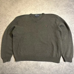 Suéter Polo Ralph Lauren Para Hombres XL Pescador Grueso Tejido Cuadrado Recortado Poni Logo - Imagen 1 de 7