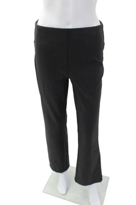 Pantalones de mezclilla Lysse para mujer de tiro alto de pierna recta gris algodón talla mediana Foto 1 de 4