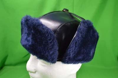 Sombrero de invierno trampero piel aviador soldado ruso Ushanka cálido con orejeras 7 3/8 Foto 1 de 4