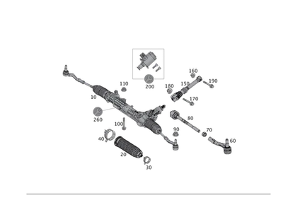 Kit de reparación original Mercedes-Benz varilla de amarre 204-330-09-03 Foto 1 de 2