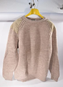 OXFORD STRICKPULLOVER 100% Wolle Gr. XXL oversize Lederapplikationen Sweatshirt - Bild 1 von 6