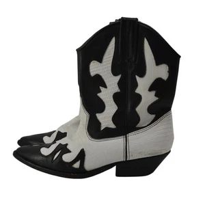 Circle S Damengröße 7,5 schwarz-weiße Cowboystiefel Western - Bild 1 von 13