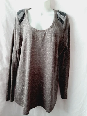 Suéter Maurices Ciruela Malva Talla Grande 2X Brillo Roscado Dorado Foto 1 de 4