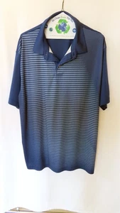 PGA TOUR MEN'S BLUE STRIPED GOLF SHORT SLEEVE SHIRT SZ XL - Picture 1 of 2