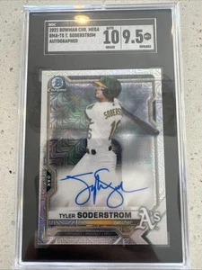 2021 Bowman Tyler Soderstrom Chrome Prospect Auto Mega Box #BMA-TS SGC 9.5/10 - Picture 1 of 2