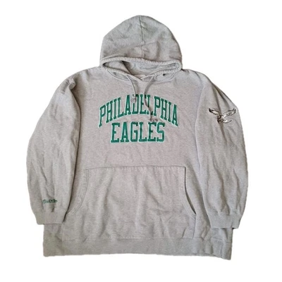 Толстовка с капюшоном мужская Mitchell & Ness Philadelphia Eagles 3XL серая толстовка NFL футбол - Изображение 1 из 4