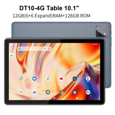 NEW 10.1-inch Android Tablets 12G/128GB Dual Camera 4G LTE Bluetooth WIFI-Grey - Image 1 of 4