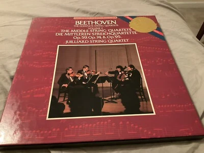Beethoven The Complete String Quartets Vol. 2  Juilliard  3 LP Box CBS - Image 1 of 4