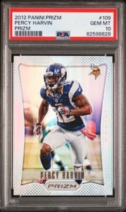 2012 Panini Prizm 1st Year Prizm Percy Harvin Silver Holo #109 PSA 10 Low Pop