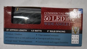 Vickerman Commercial Grade 50 LED Light Set Wide Angle 25' String Lights Purple - Picture 1 of 6