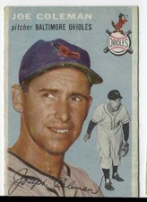 1954 Topps Joe Coleman.. Baltimore Orioles #156