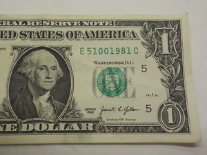 Birthday Note May 10 1981, 5 Oct 1981 E51001981C 1$ Dollar Bill Dual Birthday - Picture 1 of 4