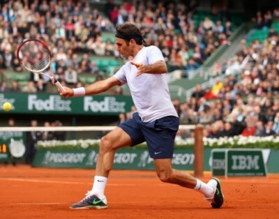 ● RARO RF FEDERER FRENCH OPEN 2013 TENIS AZUL MARINO PANTALONES CORTOS NIKE TALLA HOMBRE ADULTO L ● Foto 1 de 4