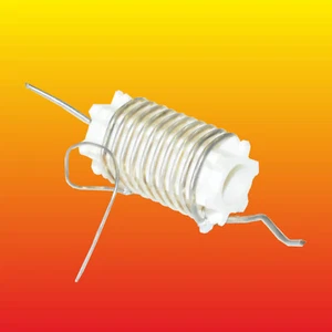 9,6 UMDREHUNGEN ~1,13 μH INDUKTIVITÄTSSPULE VERSILBERT KUPFERDRAHT KERAMIKKÖRPER - Bild 1 von 3