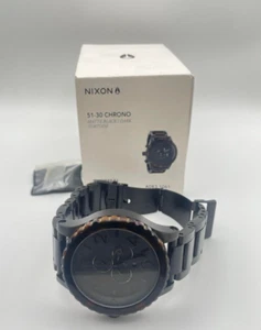 NIXON 51-30 CHRONO Matt Black / Dark Tortoise A083-1061 - Picture 1 of 4