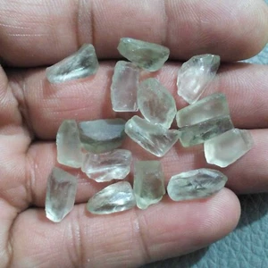 Beautiful Green Amethyst 16 Piece Raw 10-13 MM Green Amethyst Rough Crystal - Picture 1 of 6
