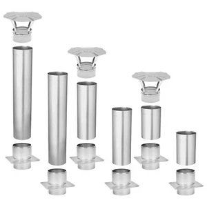 Schornsteinverlängerung Kaminerhöhung Kaminverlängerung DN 100-200 mm Edelstahl - Afbeelding 1 van 3