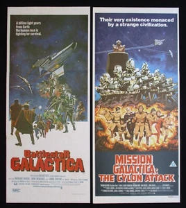 BATTLESTAR / MISSION GALACTICA Original Australian daybill movie posters sci-fi - Picture 1 of 3