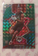 2022 MOSAIC CARD GREEN PARALLEL PRIZM RC ROOKIE MIKE WOODS #350 CLEVELAND BROWNS