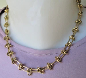 Chaine Collier magnifique maillons Plaqué Or bijou vintage de créateur 5628 - Bild 1 von 3