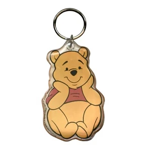 Vintage Winnie The Pooh Plastic Keychain 4 x 2.25 inches - Picture 1 of 5