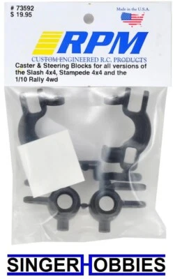 RPM RPM73592 Caster & Steering Blocks Black Slash 4X4, Stampede 4X4 (2) HH - Image 1 of 2