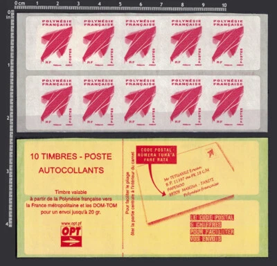 French Polynesia - Booklet C737a - Red - 1000F - 2009 - Phil@poste - 80 euro MNH - Image 1 of 2