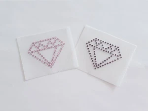 Diamond Appliqué, Diamond Bling, 2" Diamond Iron on Transfer, DIY Diamond Bling - Picture 1 of 3